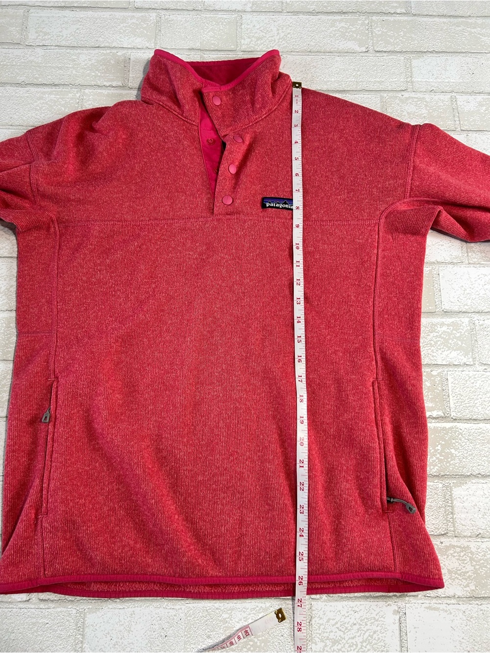 Patagonia Marsupial Snap Fleece Pullover Gorpcore Outdoor Reef Pink size Large - Picture 6 of 7